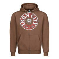 Chestnut vintage retro iron city(beer) proof Zipper Hoodie - lanVoArt