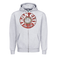 Heather Grey vintage retro iron city(beer) proof Zipper Hoodie - lanVoArt