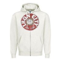 Oatmeal Heather vintage retro iron city(beer) proof Zipper Hoodie - lanVoArt