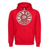 Red vintage retro iron city(beer) proof Zipper Hoodie - lanVoArt