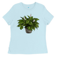 Baby Blue Peace Lily Ladies Tee - LillyAllenDesigns