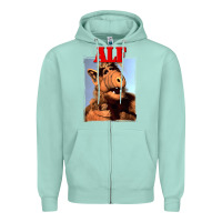 Seafoam alf vintage classic Zipper Hoodie - lanVoArt