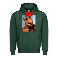 Sports Green alf vintage classic Zipper Hoodie - lanVoArt