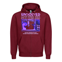 Burgundy unsolved mysteries robert stack Zipper Hoodie - lanVoArt