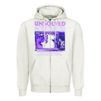 Oatmeal Heather unsolved mysteries robert stack Zipper Hoodie - lanVoArt