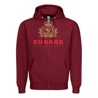 Burgundy luxury cruises cunard Zipper Hoodie - lanVoArt