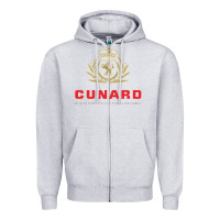 Heather Grey luxury cruises cunard Zipper Hoodie - lanVoArt