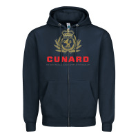 Navy luxury cruises cunard Zipper Hoodie - lanVoArt