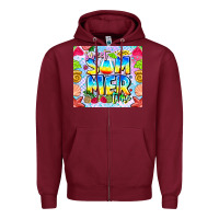 Burgundy Sweet Summer Time Zipper Hoodie - CowhideDigitalArt