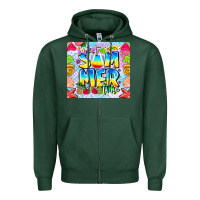 Sports Green Sweet Summer Time Zipper Hoodie - CowhideDigitalArt