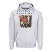 Heather Grey paul simon graceland Zipper Hoodie - lanVoArt