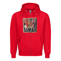 Red paul simon graceland Zipper Hoodie - lanVoArt