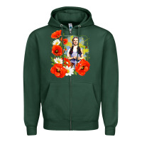 Sports Green dorothy poppies Zipper Hoodie - lanVoArt