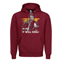 Burgundy doug marcaida forged in fire it will keal Zipper Hoodie - lanVoArt