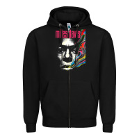 Black miles vintage davis concert retro Zipper Hoodie - lanVoArt