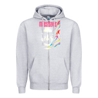 Heather Grey miles vintage davis concert retro Zipper Hoodie - lanVoArt