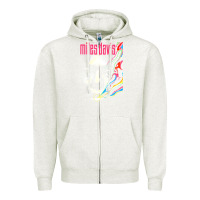 Oatmeal Heather miles vintage davis concert retro Zipper Hoodie - lanVoArt
