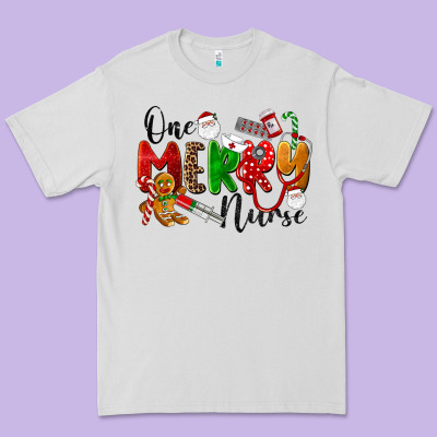 One Merry Nurse Premium Tee Designed By Lillyallendesigns