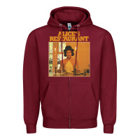 Burgundy arlo guthrie alice's restaurant Zipper Hoodie - lanVoArt