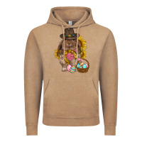 Vintage Coffee Western Rabbit with sunflowers Easter Day Vintage Hoodie - HowdyJamesFarm