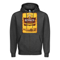 Charcoal Heather kessler vintage Zipper Hoodie - lanVoArt