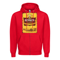 Red kessler vintage Zipper Hoodie - lanVoArt