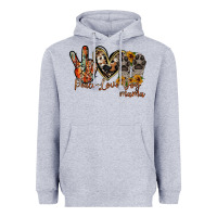 Heather Grey peace love dog mama Heavyweight Hoodie - RacoonDesign