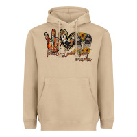 Mushroom peace love dog mama Heavyweight Hoodie - RacoonDesign