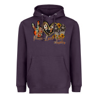 Plum peace love dog mama Heavyweight Hoodie - RacoonDesign