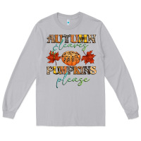 Moon Dust autumn leaves and pumpkins please Long Sleeve Tee - CowGirlArtShop
