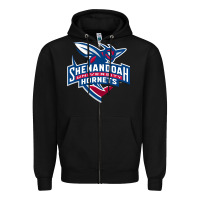 Black Shenandoah University Hornets Zipper Hoodie - lanVoArt