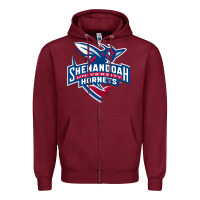 Burgundy Shenandoah University Hornets Zipper Hoodie - lanVoArt