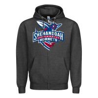 Charcoal Heather Shenandoah University Hornets Zipper Hoodie - lanVoArt