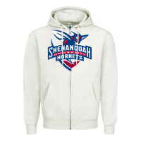 Oatmeal Heather Shenandoah University Hornets Zipper Hoodie - lanVoArt