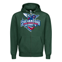 Sports Green Shenandoah University Hornets Zipper Hoodie - lanVoArt