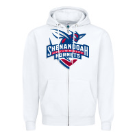 White Shenandoah University Hornets Zipper Hoodie - lanVoArt
