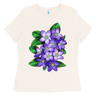 Bone Mayflower Plant Illustrations Ladies Tee - LillyAllenDesigns