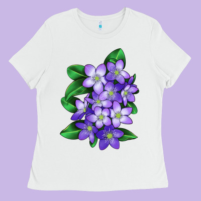 Mayflower Plant Illustrations Ladies Tee Designed By Lillyallendesigns