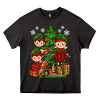 Asphalt Mimi Elf, Mama Elf, Child Elf Christmas Heavy Core Tee - BundleAndBundleShop