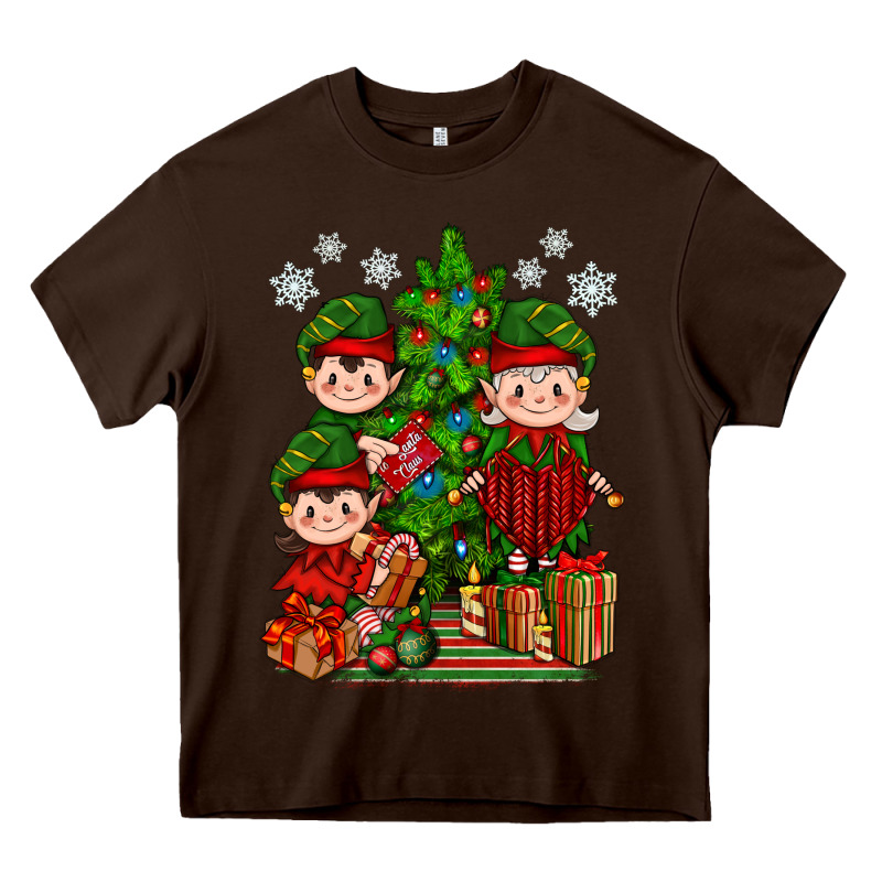 Mimi Elf, Mama Elf, Child Elf Christmas Heavy Core Tee by BundleAndBundleShop | Teevron