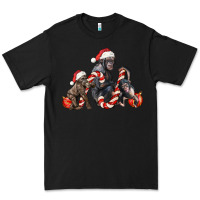 Black christmas chimpanzee and gorilla Premium Tee - LillyAllenDesigns