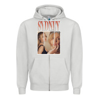 Dove Grey sydney sweeney Zipper Hoodie - lanVoArt