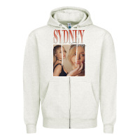 Oatmeal Heather sydney sweeney Zipper Hoodie - lanVoArt