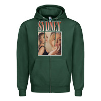 Sports Green sydney sweeney Zipper Hoodie - lanVoArt