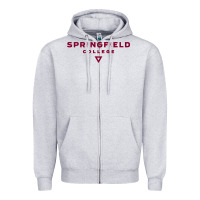 Heather Grey springfield college Zipper Hoodie - lanVoArt