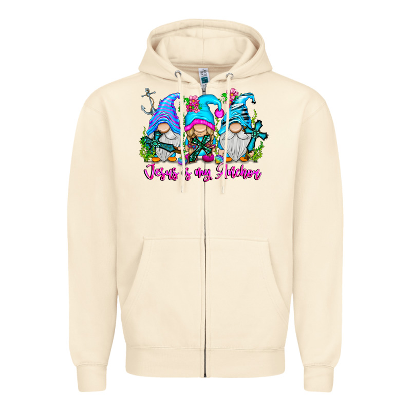 Jesus Is My Anchor Zipper Hoodie by CowhideDigitalArt | Teevron