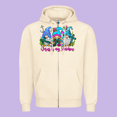 Jesus Is My Anchor Zipper Hoodie Designed By Cowhidedigitalart