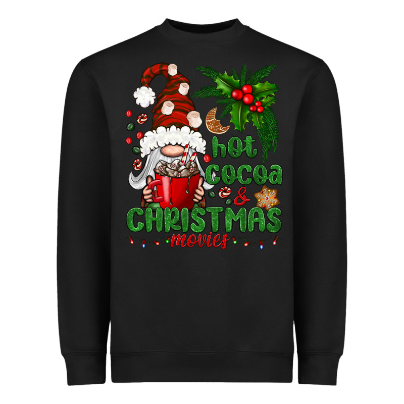 Hot Cocoa And Christmas Movie Heavyweight Sweatshirt by BundleAndBundleShop | Teevron