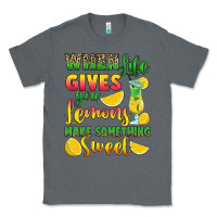 Charcoal Heather when life gives you lemons make something Classic Tee - RanaPortraitStore