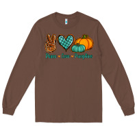 Chestnut peace love pumpkins Long Sleeve Tee - Jasminsmagicworld
